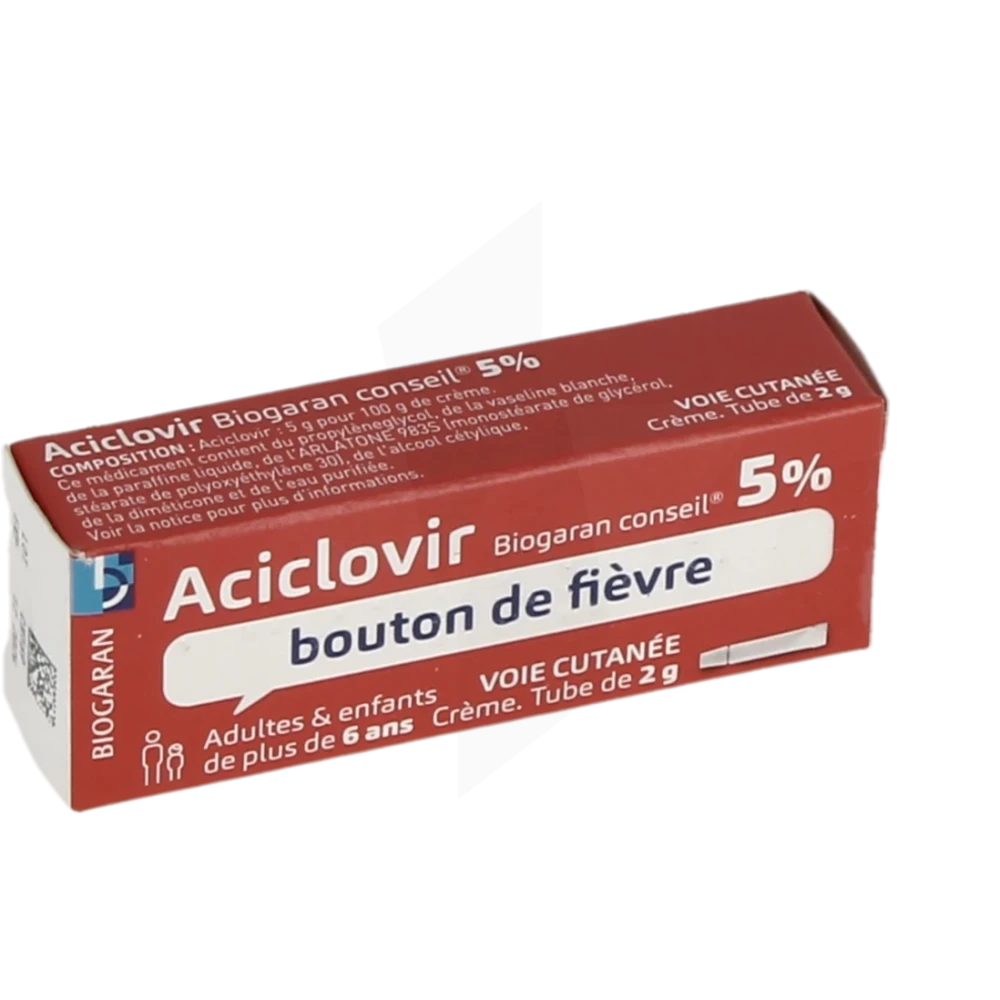 Aciclovir Biogaran Conseil 5 %, Crème