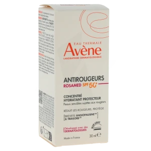 Avène Eau Thermale Anti-rougeurs Rosamed Spf50 + Concentré Hydratant Protecteur Flacon Airless De 30 Ml