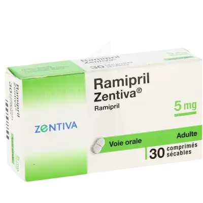 RAMIPRIL ZENTIVA 5 mg, comprimé sécable