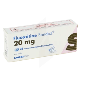 Fluoxetine Sandoz 20 Mg, Comprimé Dispersible Sécable