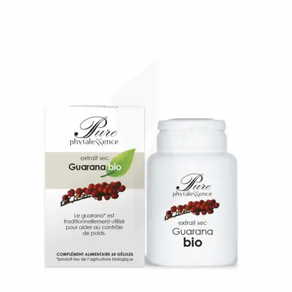 Phytalessence Pure Extrait Sec Guarana Bio 60 Gélules