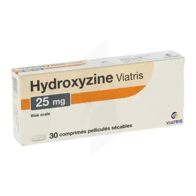 Hydroxyzine Viatris 25 Mg, Comprimé Pelliculé Sécable à Osny