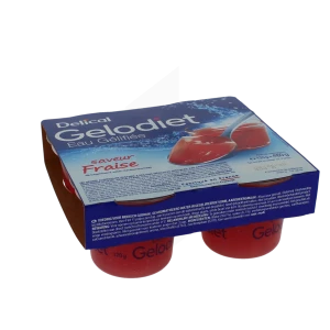 Gelodiet Eau Gélifiée Fraise 4pots/120g
