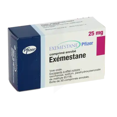 Exemestane Pfizer 25 Mg, Comprimé Enrobé à LES-PAVILLONS-SOUS-BOIS