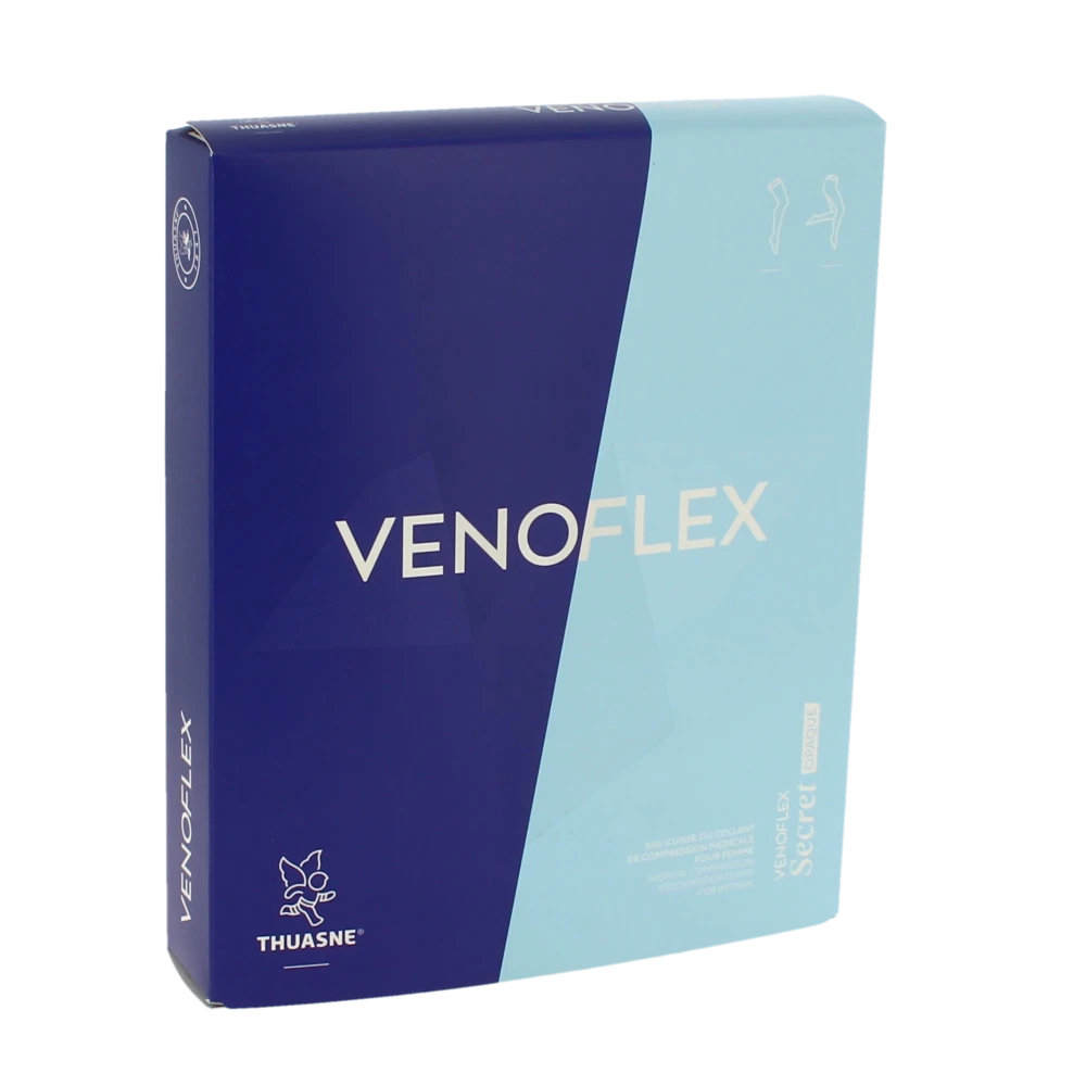 Venoflex Secret 2 Bas Antiglisse Opaque Femme Noir Taille 2l