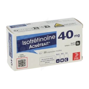 Isotretinoine Acnetrait 40 Mg, Capsule Molle