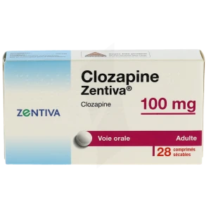 Clozapine Zentiva 100 Mg, Comprimé Sécable