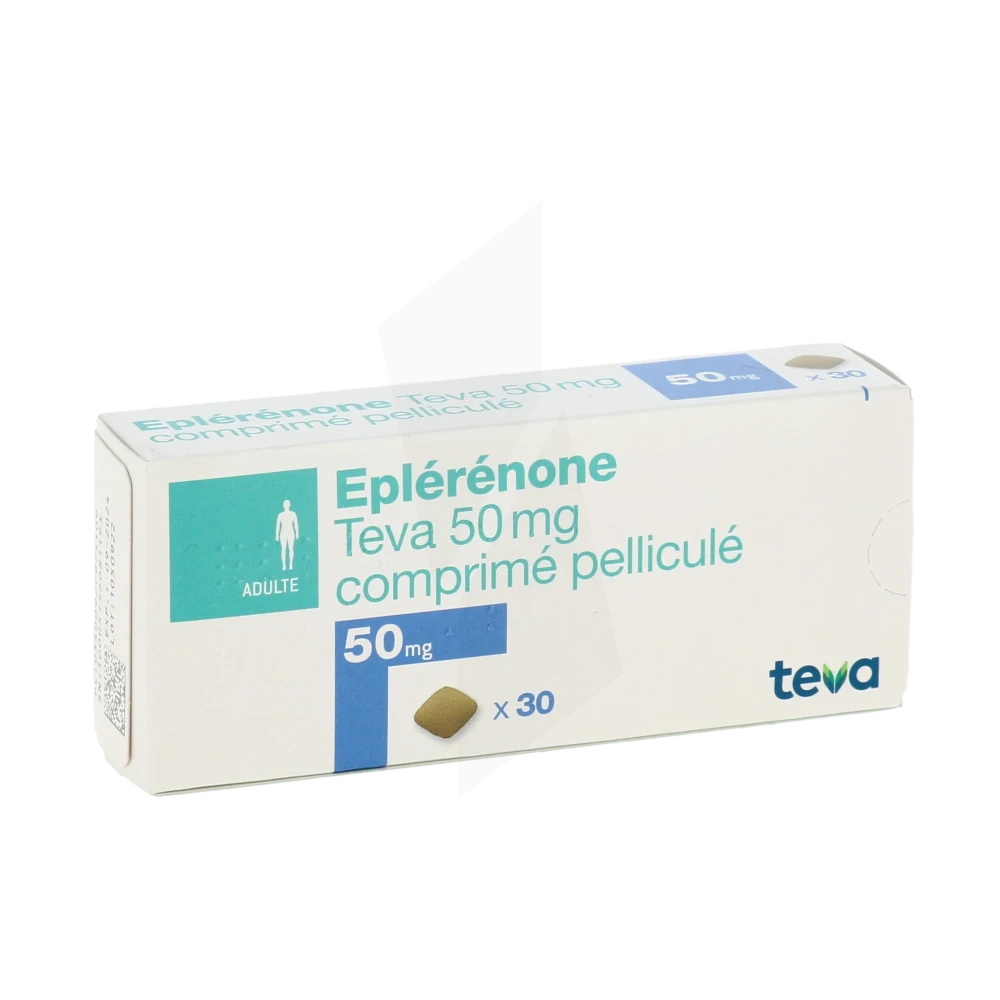 Eplerenone Teva 50 Mg, Comprimé Pelliculé