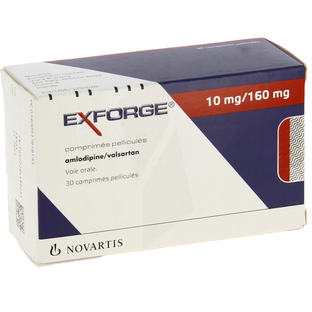 Exforge 10 Mg/160 Mg, Comprimé Pelliculé