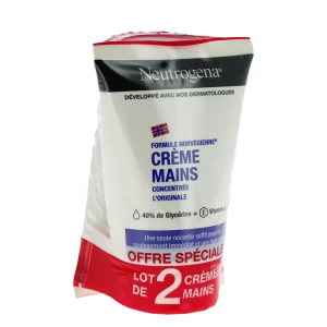Neutrogena Crème Mains Hydratante Concentrée 2 Tubes De 50 Ml