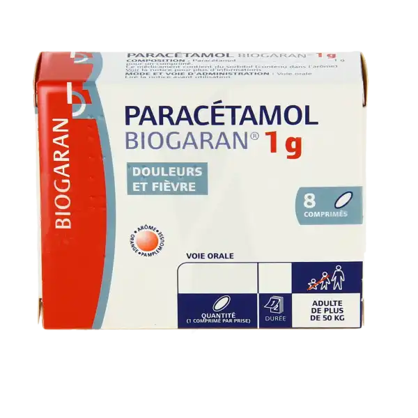Paracetamol Biogaran 1 G, Comprimé