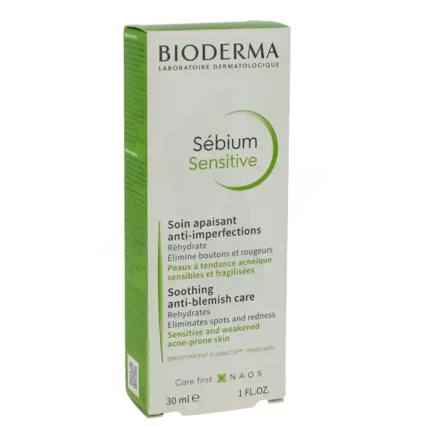 Bioderma Sébium Sensitive Crème Hydratante Peau Acnéique 30ml