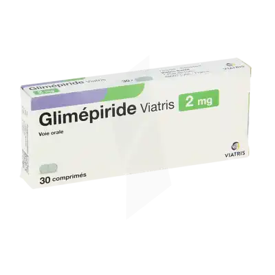 Glimepiride Viatris 2 Mg, Comprimé à Paris