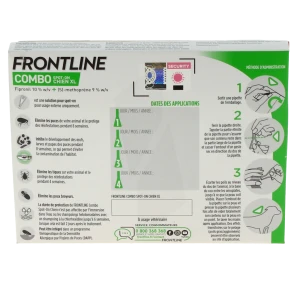 Frontline Combo 402,00 Mg / 361,80 Mg Solution Pour Spot-on Pour Chien Xl, Solution Pour Spot-on