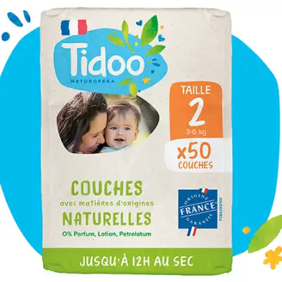 Tidoo Couches Ecologiques T2 3-6kg Sachet/58 à VALENCE