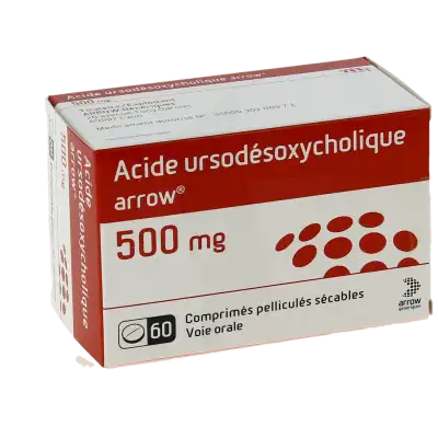 ACIDE URSODESOXYCHOLIQUE ARROW 500 mg, comprimé pelliculé sécable