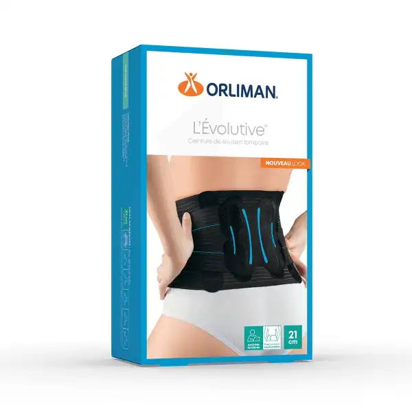 Orliman L'evolutive Ceinture Lombaire Noir Hauteur 26cm Taille 3 B/1