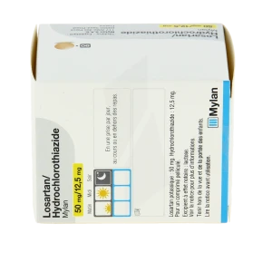 Losartan/hydrochlorothiazide Viatris 50 Mg/12,5 Mg, Comprimé Pelliculé