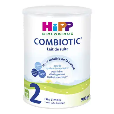 Hipp Combiotic Lait 2e âge Bio 900g à BASSENS
