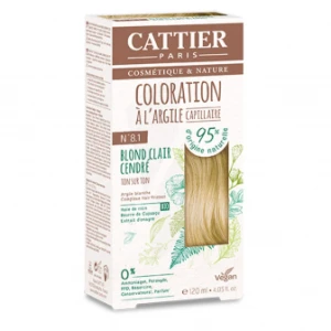 Cattier Coloration Kit 8.1 Blond Clair Cendré 120ml