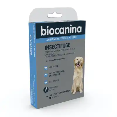Biocanina Insectifuge Spot-on Solution Externe Moyen/grand Chien 2 Pipettes à ALBERTVILLE