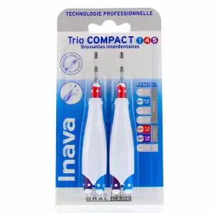 Inava Trio Compact Brossette Mixte Espaces Larges Blister/6 à Annecy