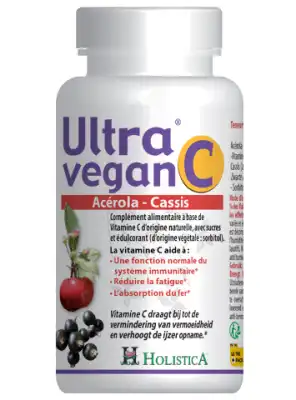 Holistica Ultra Vegan C Acérola-cassis Comprimés Pot/60 à PEYNIER