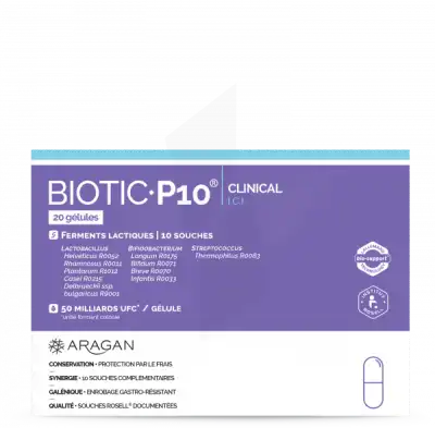 Aragan Probiotic P10 Clinical Gélules B/20 à La Lande-de-Fronsac