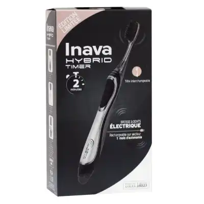 Acheter INAVA HYBRID TIMER Brosse à dents électrique Sensibilité Noir Coffret Edition limitée à GUJAN-MESTRAS