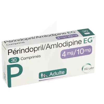 Perindopril Tert-butylamine/amlodipine Eg 4 Mg/10 Mg, Comprimé à LIVRON-SUR-DROME