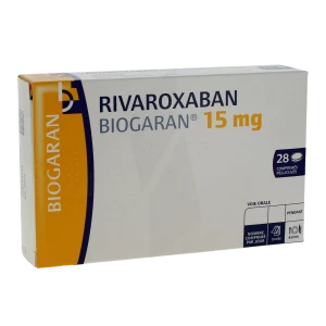 Rivaroxaban Biogaran 15 Mg Cpr Pell Plq/28