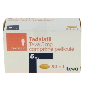 Tadalafil Teva 5 Mg, Comprimé Pelliculé