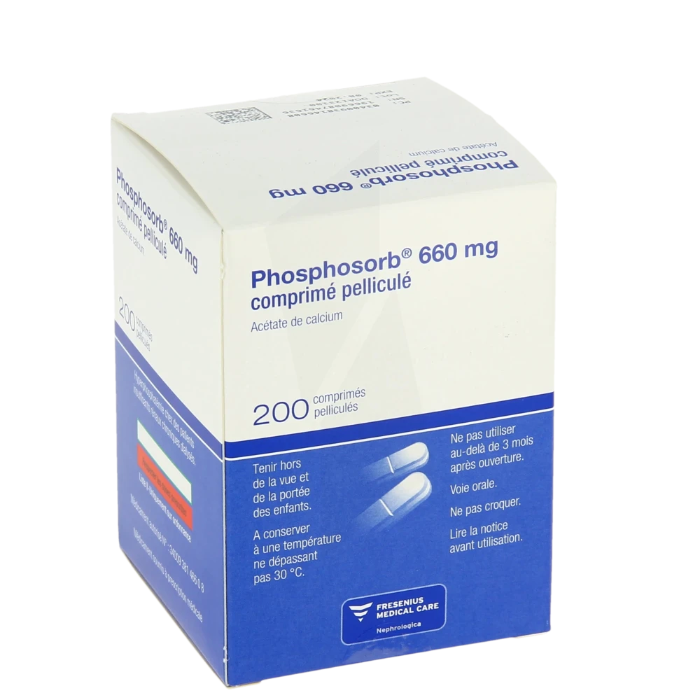 Phosphosorb 660 Mg, Comprimé Pelliculé