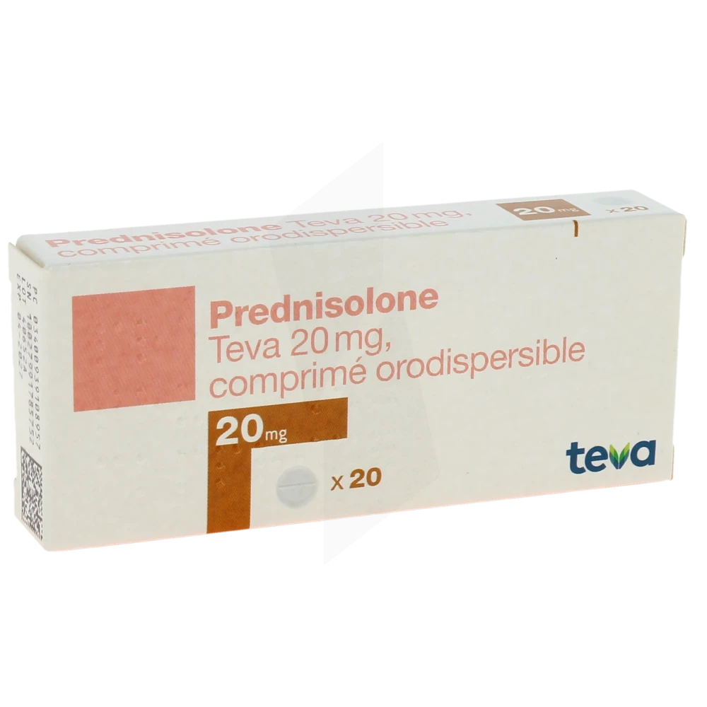 Prednisolone Teva 20 Mg, Comprimé Orodispersible