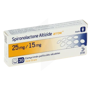 Spironolactone Altizide Arrow 25 Mg/15 Mg, Comprimé Pelliculé Sécable