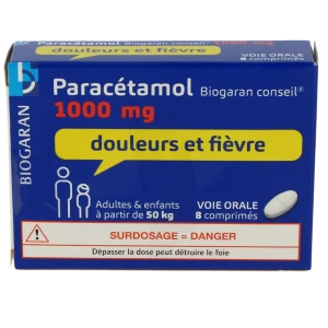 Paracetamol Biogaran Conseil 1000 Mg, Comprimé