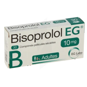 Bisoprolol Eg 10 Mg, Comprimé Pelliculé Sécable