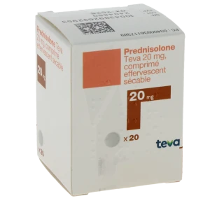Prednisolone Teva 20 Mg, Comprimé Effervescent Sécable