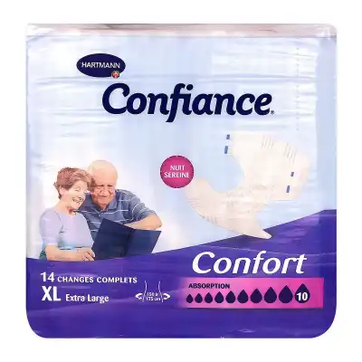 Confiance Confort 10 Change Complet Anatomique Xl Sachet/14 à Angers