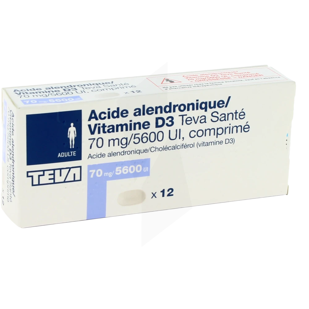 Acide Alendronique/vitamine D3 Teva Sante 70 Mg/5600 Ui, Comprimé
