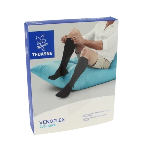 Venoflex Elegance 3 Bas Cuisse Antiglisse Homme Noir Taille 2l