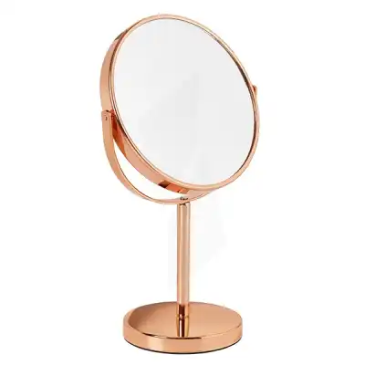 Miroir Pied Or Rose.x10   - Diamètre 17 Cm à Genas