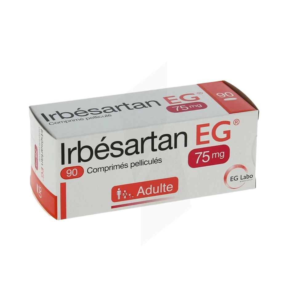 Irbesartan Eg 75 Mg, Comprimé Pelliculé