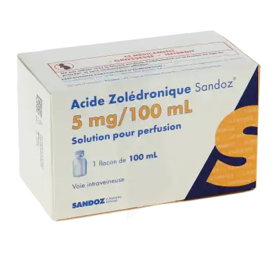 Acide Zoledronique Sandoz 5 Mg/100 Ml, Solution Pour Perfusion à Paris