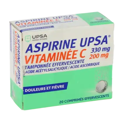 Aspirine Upsa Vitaminee C Tamponnee Effervescente, Comprimé Effervescent à Crocq