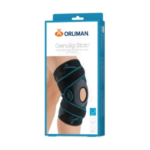 Orliman Genulig Stab Genouillère Ligamentaire Rotulienne Noire Taille 2