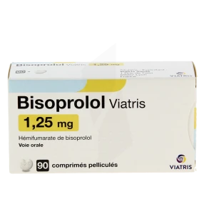 Bisoprolol Viatris 1,25 Mg, Comprimé Pelliculé