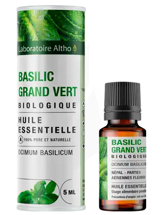 Laboratoire Altho Huile Essentielle Basilic Grand Vert Bio 5ml