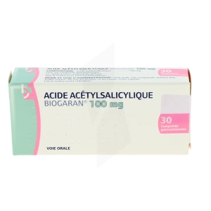 Acide Acetylsalicylique Biogaran 100 Mg, Comprimé Gastro-résistant