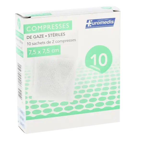 Euromedis Compr St Gaze 7,5x7,5 10sach/2